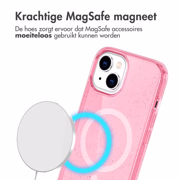 imoshion Sparkle Backcover met MagSafe Apple iPhone 14 - Glitter Roze