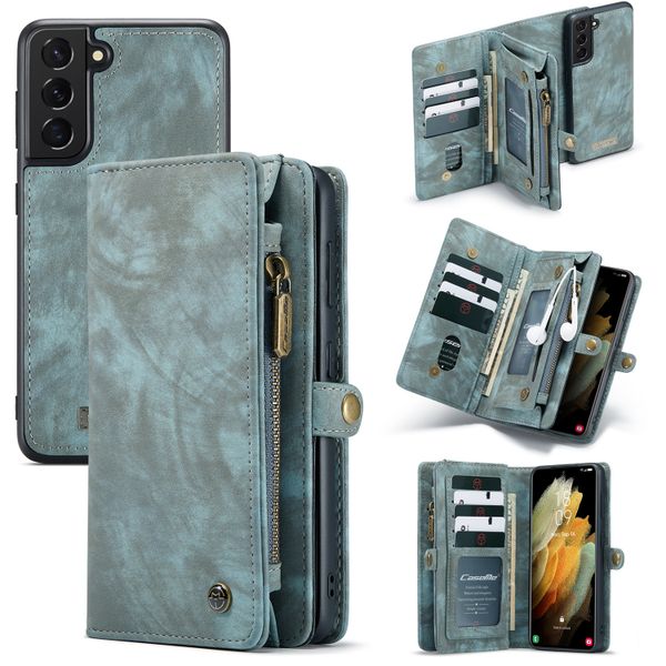 CaseMe Luxe Lederen 2 in 1 Portemonnee Bookcase Samsung Galaxy S21