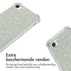 imoshion Design hoesje met koord Apple iPhone SE (2022 / 2020) / 8 / 7 - Smoke Green Flowers