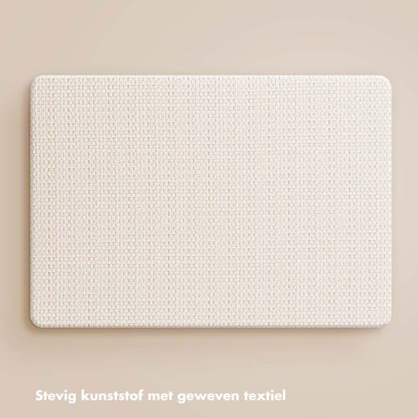 Selencia Geweven Cover Apple MacBook Pro 14 inch (2021 / 2023 M3 chip / 2024 M4 chip / 2025 M5 chip) - Beige