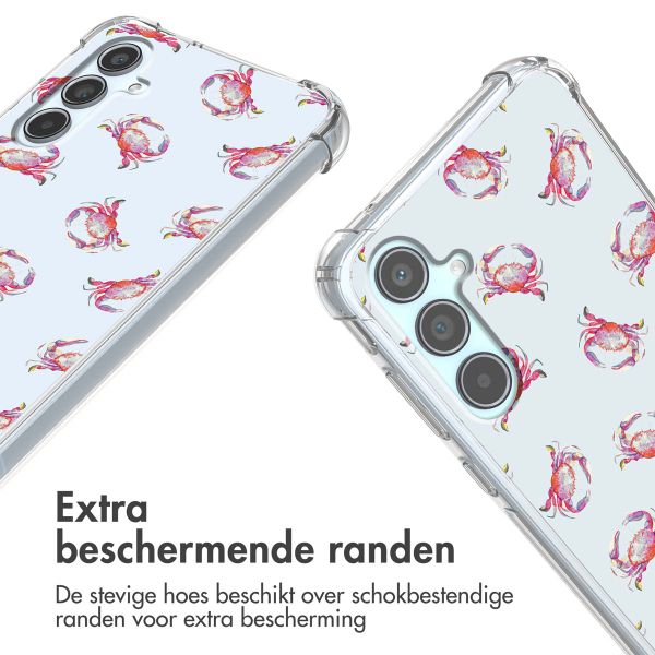 imoshion Design hoesje met koord Samsung Galaxy A55 - Crab Watercolor