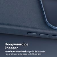 Accezz MagSafe Leather Backcover Apple iPhone 18 Pro Max / 17 Pro Max - Nightfall Blue
