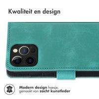 imoshion Bookcase met koord Apple iPhone 12 (Pro) - Turquoise