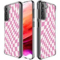 imoshion Design hoesje Samsung Galaxy S21 FE - Retro Pink Check