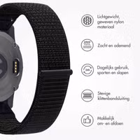 imoshion QuickFit® Nylon bandje  - Garmin 20 mm aansluiting - Maat L/XL - Zwart