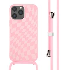 imoshion Siliconen design hoesje met koord Apple iPhone 13 Pro Max - Retro Pink