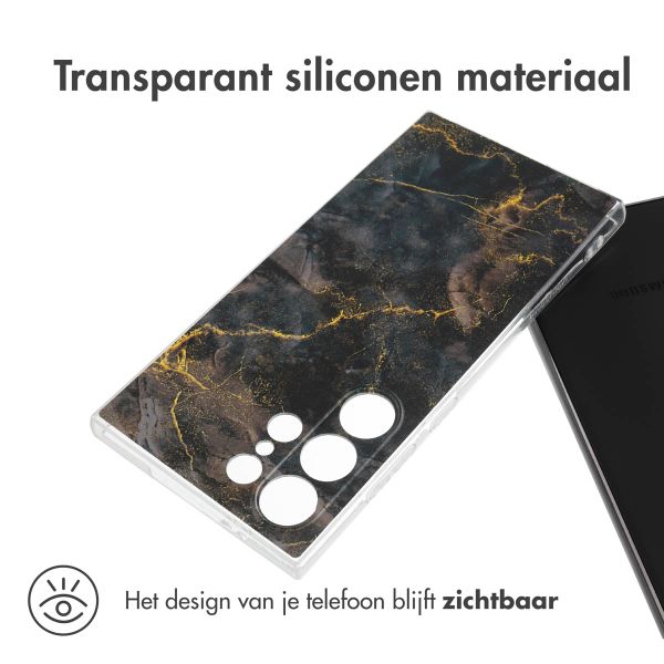 imoshion Design hoesje Samsung Galaxy S24 Ultra - Black Marble