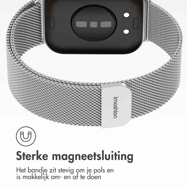 imoshion Milanees magnetisch bandje Huawei Watch Fit 3 - Zilver