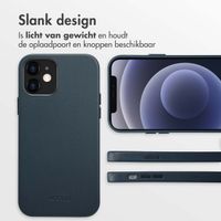 Accezz MagSafe Leather Backcover Apple iPhone 12 (Pro) - Nightfall Blue