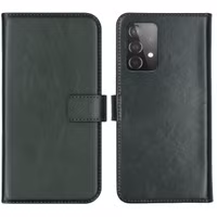 Selencia Echt Leren Bookcase Samsung Galaxy A52(s) (5G/4G) - Groen