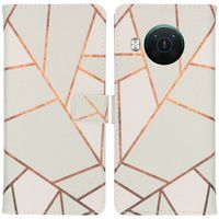 imoshion Design Softcase Bookcase Nokia X10 / X20 - White Graphic