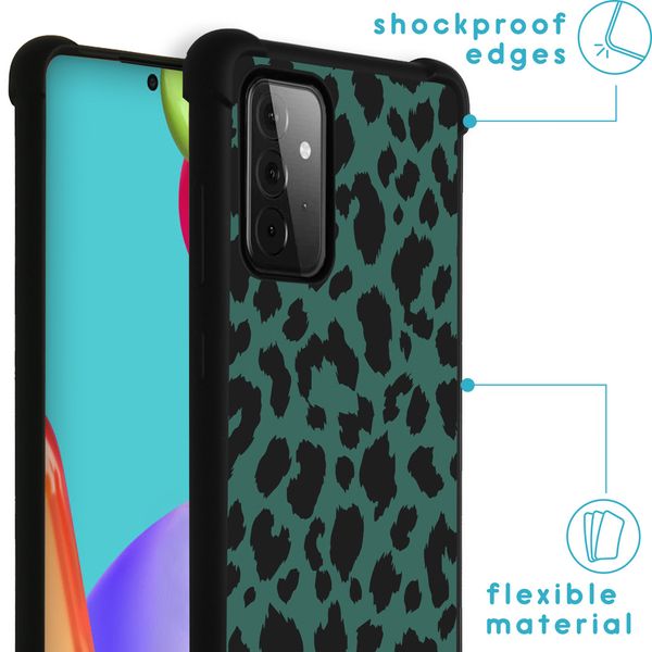 imoshion Design hoesje met koord voor Samsung Galaxy A52(s) (5G/4G) - Luipaard - Groen