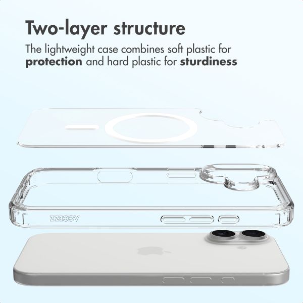 Accezz Xtreme Impact Back Cover with MagSafe Apple iPhone 16 - Transparent