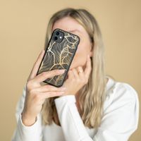 imoshion Design hoesje Samsung Galaxy A72 - Bladeren / Zwart