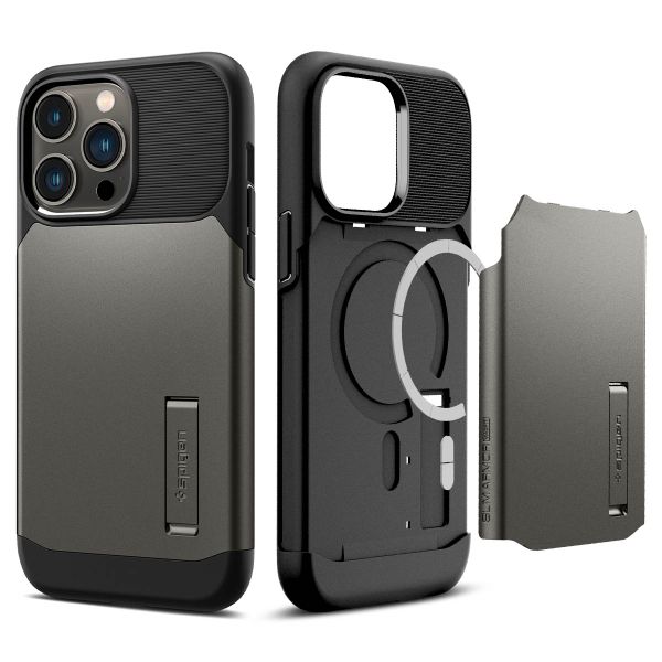 Spigen Slim Armor Backcover MagSafe iPhone 14 Pro - Gunmetal