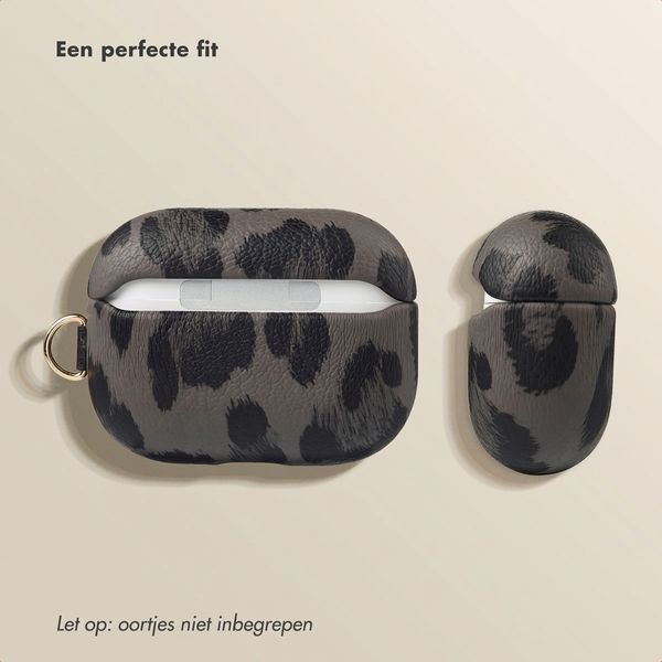 Selencia Sabi Case met panterprint  Apple Airpods Pro / Pro 2 - Midnight Black