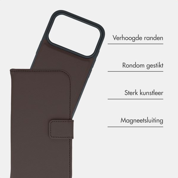 imoshion Uitneembare 2-in-1 Luxe Bookcase Apple iPhone 18 Pro Max / 17 Pro Max - Bruin