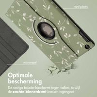 imoshion 360° Draaibare Design Bookcase Apple iPad 6 (2018) 9.7 inch / iPad 5 (2017) 9.7 inch - Green Flowers