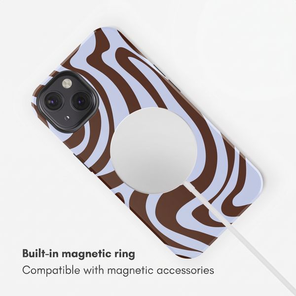 Selencia Vivid Back Cover with MagSafe Apple iPhone 13 - Dream Swirl Chocolate