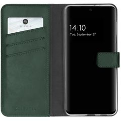 Selencia Echt Lederen Bookcase Samsung Galaxy A32 (4G) - Groen