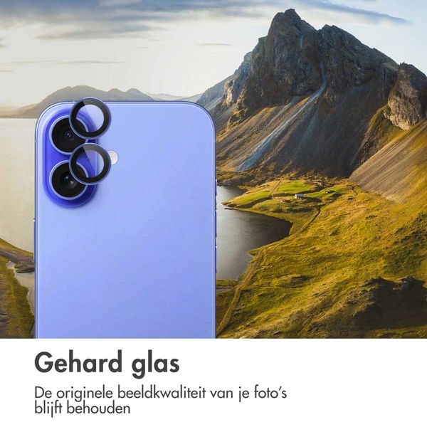 imoshion 2 Pack Camera lens protector Apple iPhone 16 / 16 Plus - Ultramarine