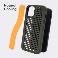 Callbuddy Hoesje met Strap Apple iPhone 17e / 16e / 15 / 14 / 13 - Camo Orange