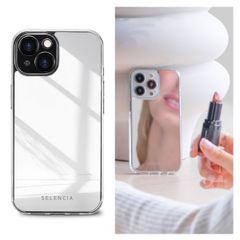 Selencia Mirror Backcover Apple iPhone 15 - Zilver