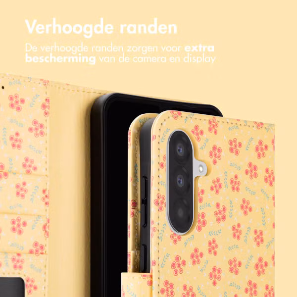 imoshion Design Bookcase Samsung Galaxy A36 - Sunny Yellow Petite Flowers