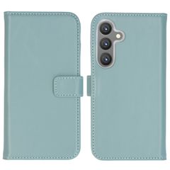 Selencia Echt Leren Bookcase Samsung Galaxy S24 - Air Blue