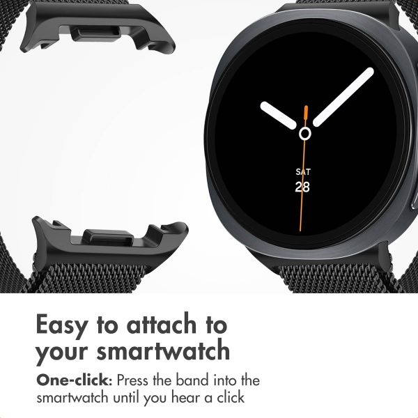 imoshion Milanese magnetic band Samsung Galaxy Watch 9 (40/44mm) / Watch 8 (40/44mm) / Classic (46mm) - Black