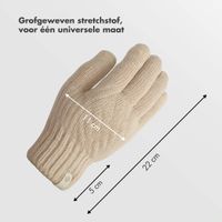 Selencia Wol Look Touchscreen Handschoenen - Vrouwen - Maat M - Beige