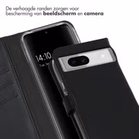 Selencia Echt Leren Bookcase Google Pixel 8a - Zwart