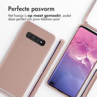 imoshion Siliconen hoesje met koord Samsung Galaxy S10 Plus - Sand Pink