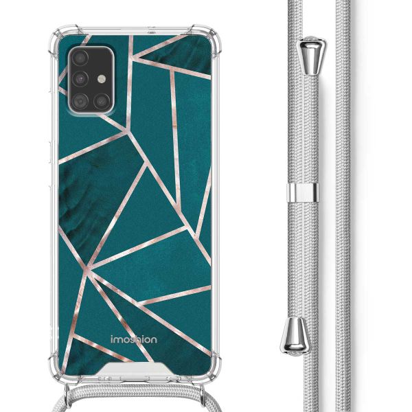 imoshion Design hoesje met koord Samsung Galaxy A51 - Petrol Green Graphic