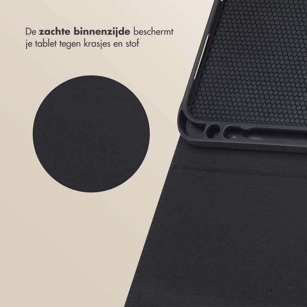 Selencia Sabi Bookcase met panterprint Samsung Galaxy Tab A11 Plus - Midnight Black