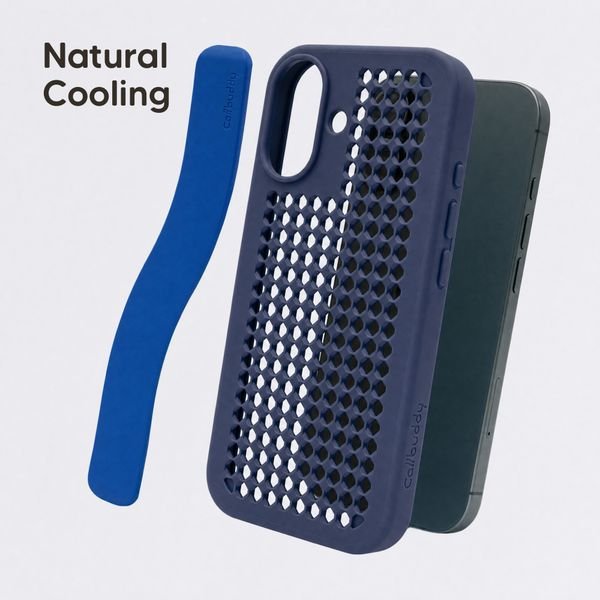 Callbuddy Hoesje met Strap Apple iPhone 17 - Deep Marine