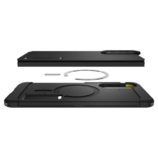 Spigen Tough Armor Backcover MagSafe Samsung Galaxy S25 Edge - Zwart