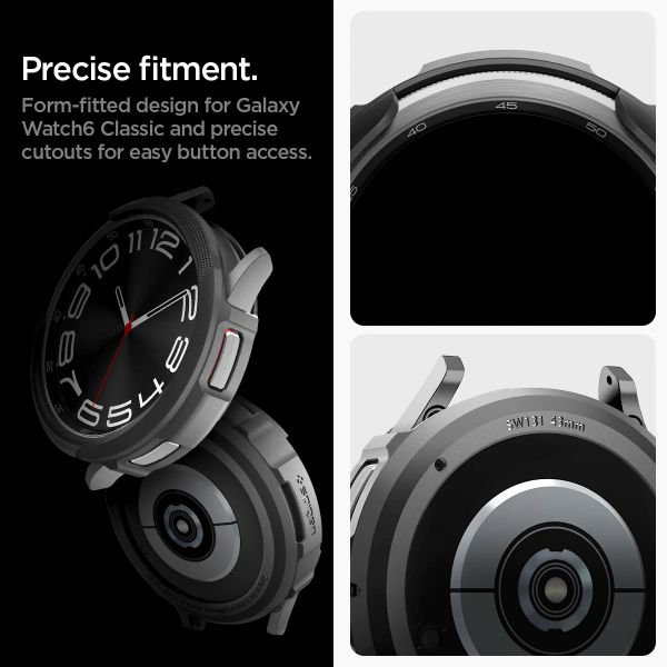 Spigen Liquid Air™ Pro Case Samsung Galaxy Watch 6 Classic - 43 mm - Matte Black