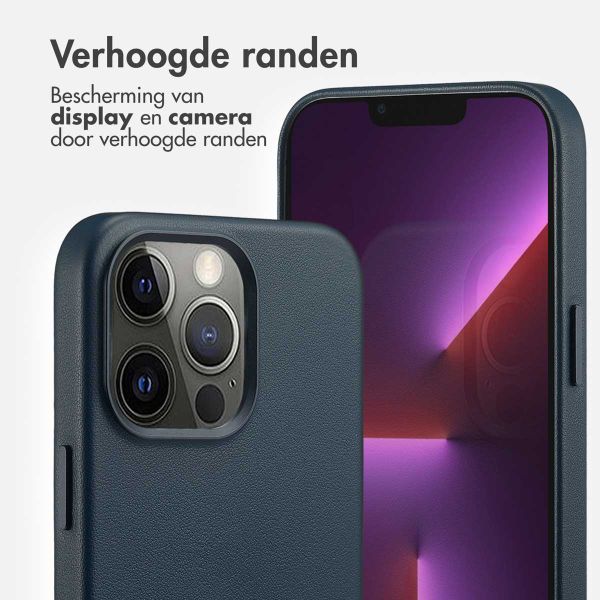 Accezz MagSafe Leather Backcover Apple iPhone 13 Pro - Nightfall Blue