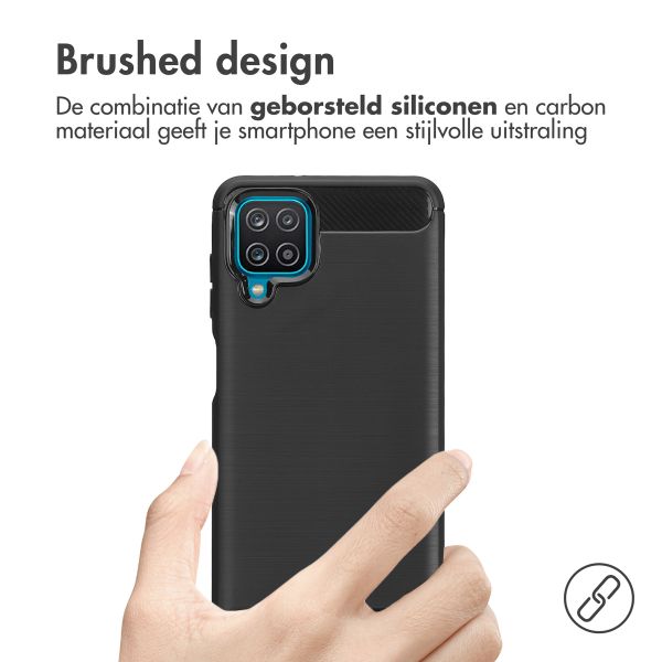 imoshion Brushed Backcover Samsung Galaxy A12 - Zwart