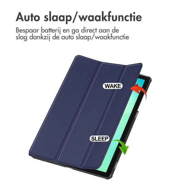 imoshion Trifold Bookcase Samsung Galaxy Tab A11 Plus - Donkerblauw