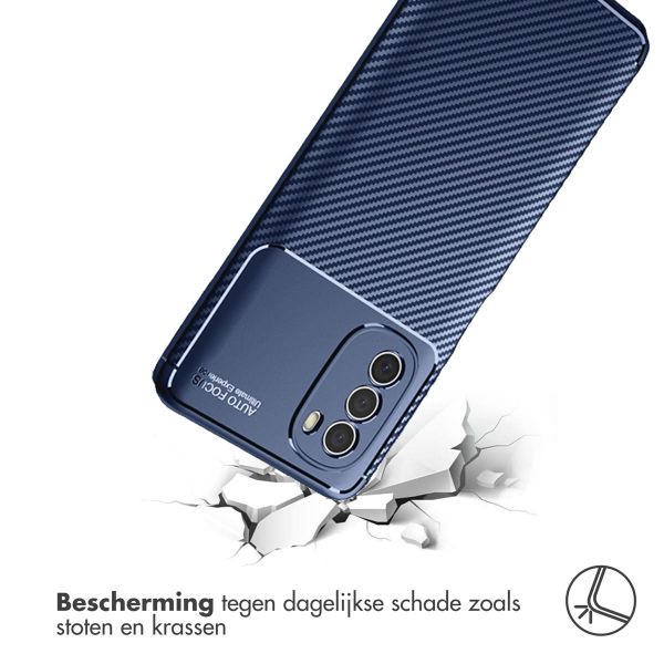 imoshion Carbon Softcase Backcover Motorola Moto G51 - Blauw