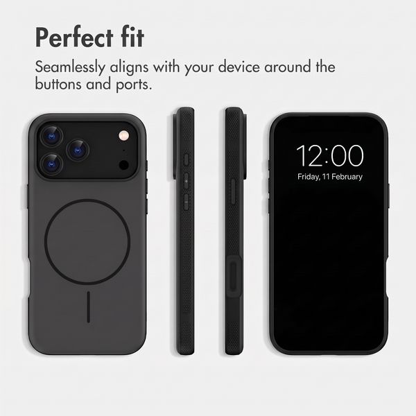 imoshion Color Backcover with Thin MagSafe Ring Apple iPhone 18 Pro Max / 17 Pro Max - Black