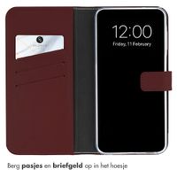 Selencia Echt Leren Bookcase Samsung Galaxy A27 (5G) - Burgundy
