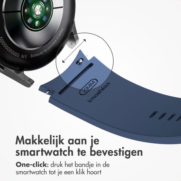 imoshion Siliconen bandje Samsung Galaxy Watch 4 / 5 / 6 / 7 (20 mm) - Donkerblauw