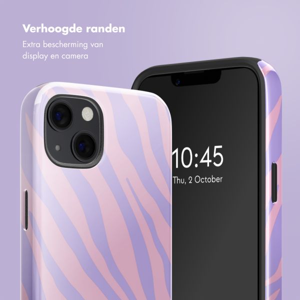 Selencia Vivid Tough Backcover met MagSafe iPhone 13 - Zebra Light Pink Lilac