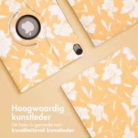 imoshion 360° Draaibare Design Bookcase Apple iPad Air 5 (2022) / Air 4 (2020) - Yellow Flowers
