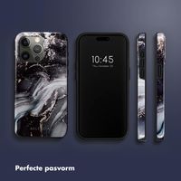 Selencia Vivid Tough Backcover iPhone 15 Pro Max - Chic Marble Black