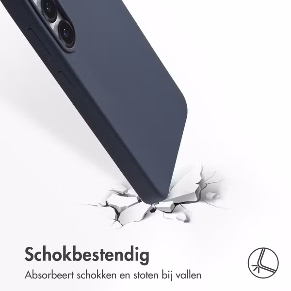 Accezz Liquid Silicone Backcover met MagSafe Samsung Galaxy S25 FE - Donkerblauw