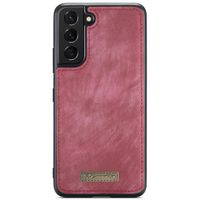 CaseMe Luxe Lederen 2 in 1 Portemonnee Bookcase Samsung Galaxy S22 - Rood